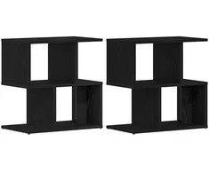Šalia lovos spintelė 2 pcs Juodas ąžuolas 50 x 30 x 51,5 cm