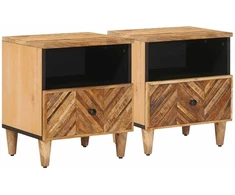 Naktinis staliukas 2 vnt. Ruda 50 x 33 x 60 cm