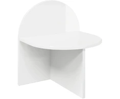 Naktinis staliukas Itin blizgi balta 40 x 35,5 x 45,5 cm
