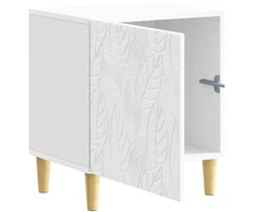 Naktinis staliukas Itin blizgi balta 43 x 34,5 x 50 cm