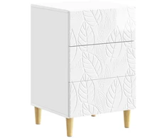 Naktinis staliukas Itin blizgi balta 43 x 39,5 x 66,5 cm