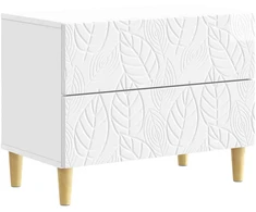 Naktinis staliukas Itin blizgi balta 62 x 34,5 x 48 cm