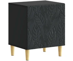 Naktinis staliukas Juoda 43 x 34,5 x 50 cm Apdirbta mediena