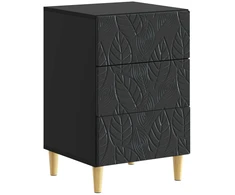 Naktinis staliukas Juoda 43 x 39,5 x 66,5 cm Apdirbta mediena