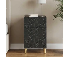 Naktinis staliukas Juoda 43 x 39,5 x 66,5 cm Apdirbta mediena