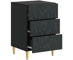 Naktinis staliukas Juoda 43 x 39,5 x 66,5 cm Apdirbta mediena