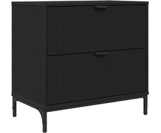 Naktinis staliukas Juoda 63.5 x 36 x 61 cm Apdirbta mediena