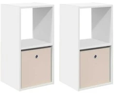 Naktinis staliukas su stalčių 2 pcs Balta 35 x 32 x 68,5 cm
