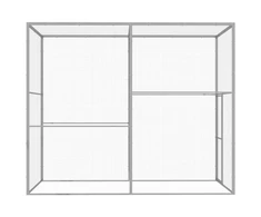 Narvas katėms, 3x1,5x2,5m, galvanizuotas plienas