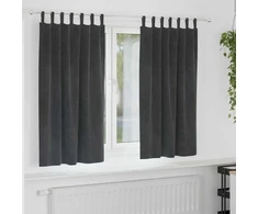 Užtemdymo užuolaidos 2 pcs Šviesiai pilka 140 x 175 cm Aksomas