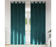 Užtemdymo užuolaidos 2 pcs Tamsiai žalia 140 x 260 cm Aksomas