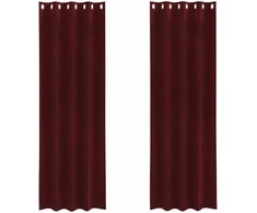 Užtemdymo užuolaidos 2 pcs Vyno raudona 140 x 260 cm Aksomas