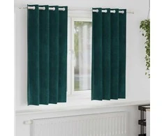 Užtemdymo užuolaidos 2 pcs Tamsiai žalia 140 x 175 cm Aksomas