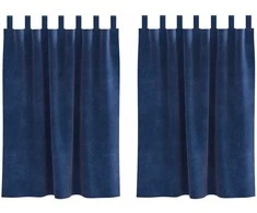 Užtemdymo užuolaidos 2 pcs Tamsiai mėlyna 140 x 140 cm Aksomas