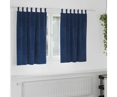 Užtemdymo užuolaidos 2 pcs Tamsiai mėlyna 140 x 140 cm Aksomas