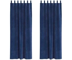Užtemdymo užuolaidos 2 pcs Tamsiai mėlyna 140 x 260 cm Aksomas