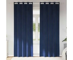 Užtemdymo užuolaidos 2 pcs Tamsiai mėlyna 140 x 245 cm Aksomas