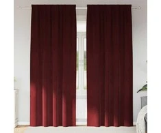 Užtemdymo užuolaidos 2 pcs Vyno raudona 140 x 225 cm Aksomas