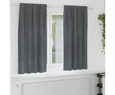 Užtemdymo užuolaidos 2 pcs Šviesiai pilka 140 x 175 cm Aksomas