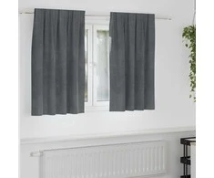 Užtemdymo užuolaidos 2 pcs Šviesiai pilka 140 x 140 cm Aksomas