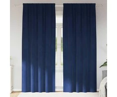 Užtemdymo užuolaidos 2 pcs Tamsiai mėlyna 140 x 245 cm Aksomas