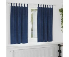 Užtemdymo užuolaidos 2 pcs Tamsiai mėlyna 140 x 175 cm Aksomas