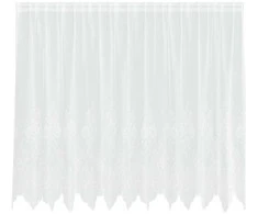 Nėrinių Užuolaida Balta 300 x 140 cm Poliesteris