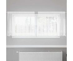 Nėrinių Užuolaida su užuolaidomis Balta 80 x 200 cm Poliesteris