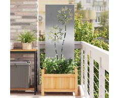 Sodo privatumo ekranas Sidabro 50 x 140 cm Nerūdijantis plienas