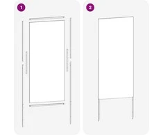 Sodo privatumo ekranas „Fretwork“ Balta 50 x 140 cm