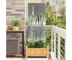 Sodo privatumo ekranas Gėlių Sidabro 50 x 140 cm