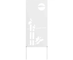 Sodo privatumo ekranas „Fretwork“ Balta 50 x 140 cm
