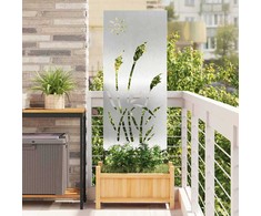 Sodo privatumo ekranas Sidabro 50 x 140 cm Nerūdijantis plienas
