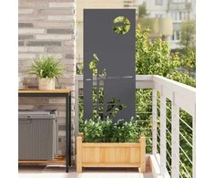 Sodo privatumo ekranas „Fretwork“ Antracitas 50 x 140 cm