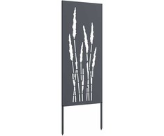 Sodo privatumo ekranas Gėlių Antracitas 50 x 140 cm