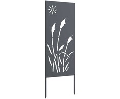 Sodo privatumo ekranas „Fretwork“ Antracitas 50 x 140 cm