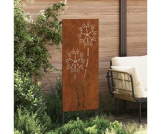 Sodo privatumo ekranas „Fretwork“ Rūdijanti 50 x 140 cm