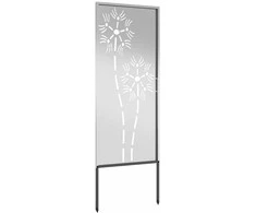 Sodo privatumo ekranas „Fretwork“ Sidabro 50 x 140 cm