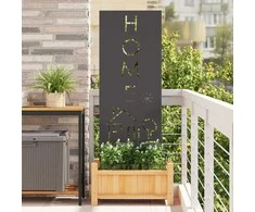 Sodo privatumo ekranas „Fretwork“ Juoda 50 x 140 cm