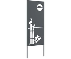Sodo privatumo ekranas „Fretwork“ Antracitas 50 x 140 cm