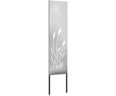 Sodo privatumo ekranas Sidabro 32 x 140 cm Nerūdijantis plienas