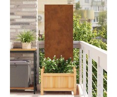 Sodo privatumo ekranas „Fretwork“ Rūdijanti 50 x 140 cm