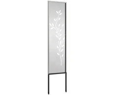 Sodo privatumo ekranas Sidabro 32 x 140 cm Nerūdijantis plienas
