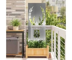 Sodo privatumo ekranas Gyvūnų raštai Sidabro 50 x 140 cm