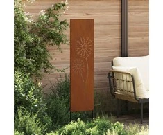 Sodo privatumo ekranas „Fretwork“ Rūdijanti 32 x 140 cm