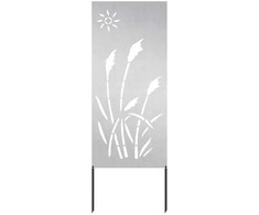 Sodo privatumo ekranas Sidabro 50 x 140 cm Nerūdijantis plienas