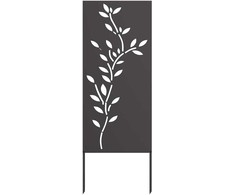 Sodo privatumo ekranas Gėlių Juoda 50 x 140 cm