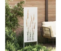 Sodo privatumo ekranas Gėlių Balta 50 x 140 cm