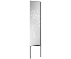 Sodo privatumo ekranas „Fretwork“ Sidabro 32 x 140 cm
