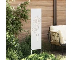 Sodo privatumo ekranas „Fretwork“ Balta 32 x 140 cm